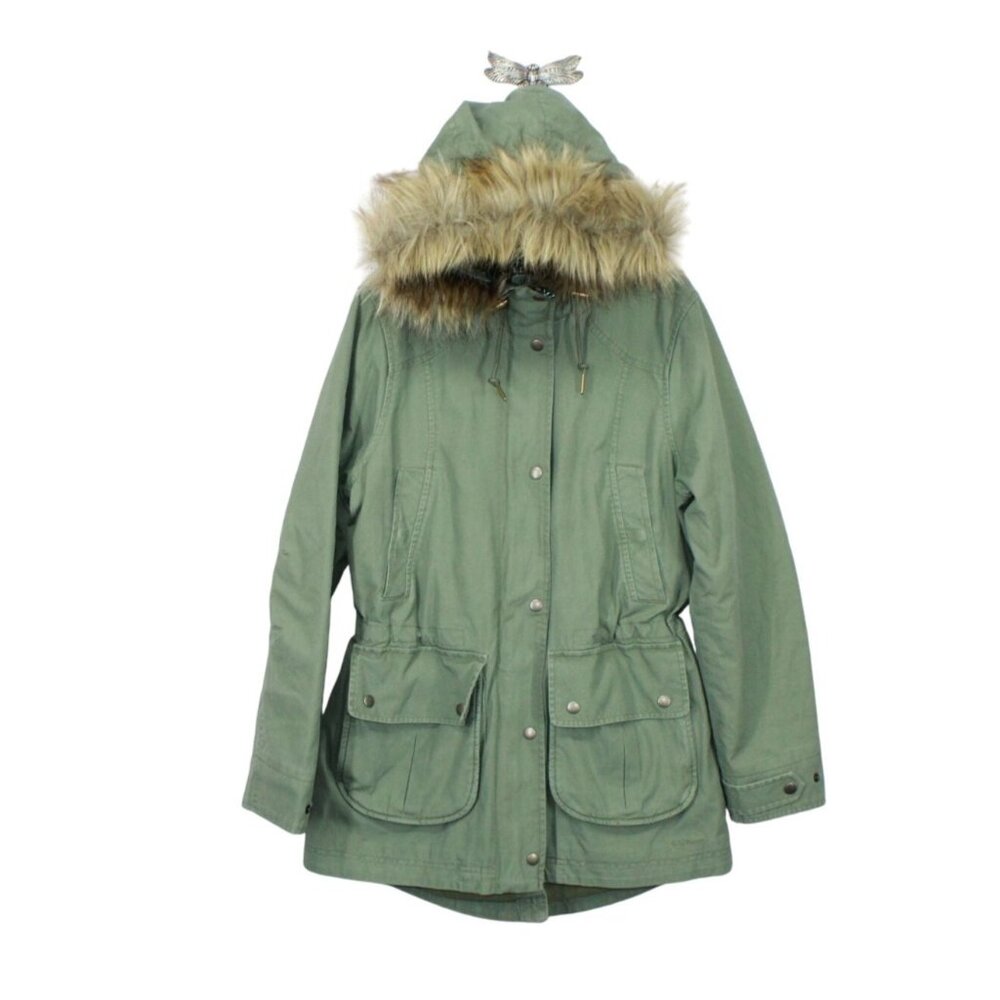 Ll Bean East End Parka Deep Olive Size Small Pet